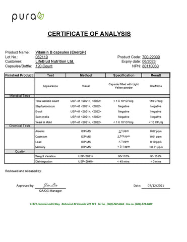 Image of LifeBlud - B Vitamin Complex - Energi